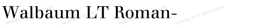 Walbaum LT Roman字体转换